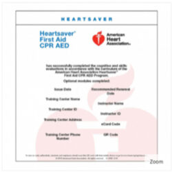 Heartsaver CPR AED eCard